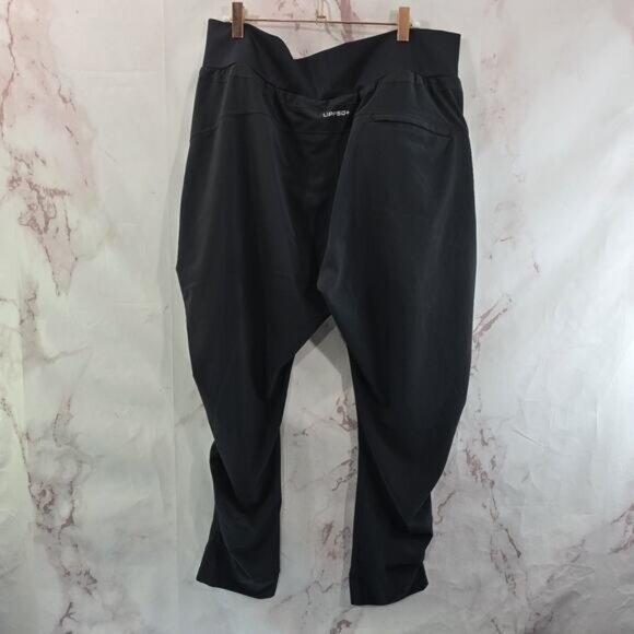 Coolibar Pants Womens Large Black Jogger Crop Drawstring Pull On Ruched - Picture 5 of 13